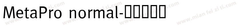 MetaPro normal字体转换